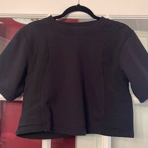 Lululemon Cotton French Terry swift T-shirt size 8 black